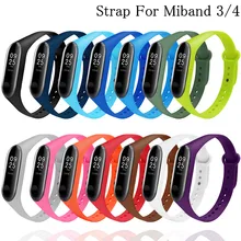 Браслет для mi Band 3 4 спортивный ремешок часы силиконовый ремешок Замена для xiaomi mi band 3 4 браслет mi band 4 3 ремешок