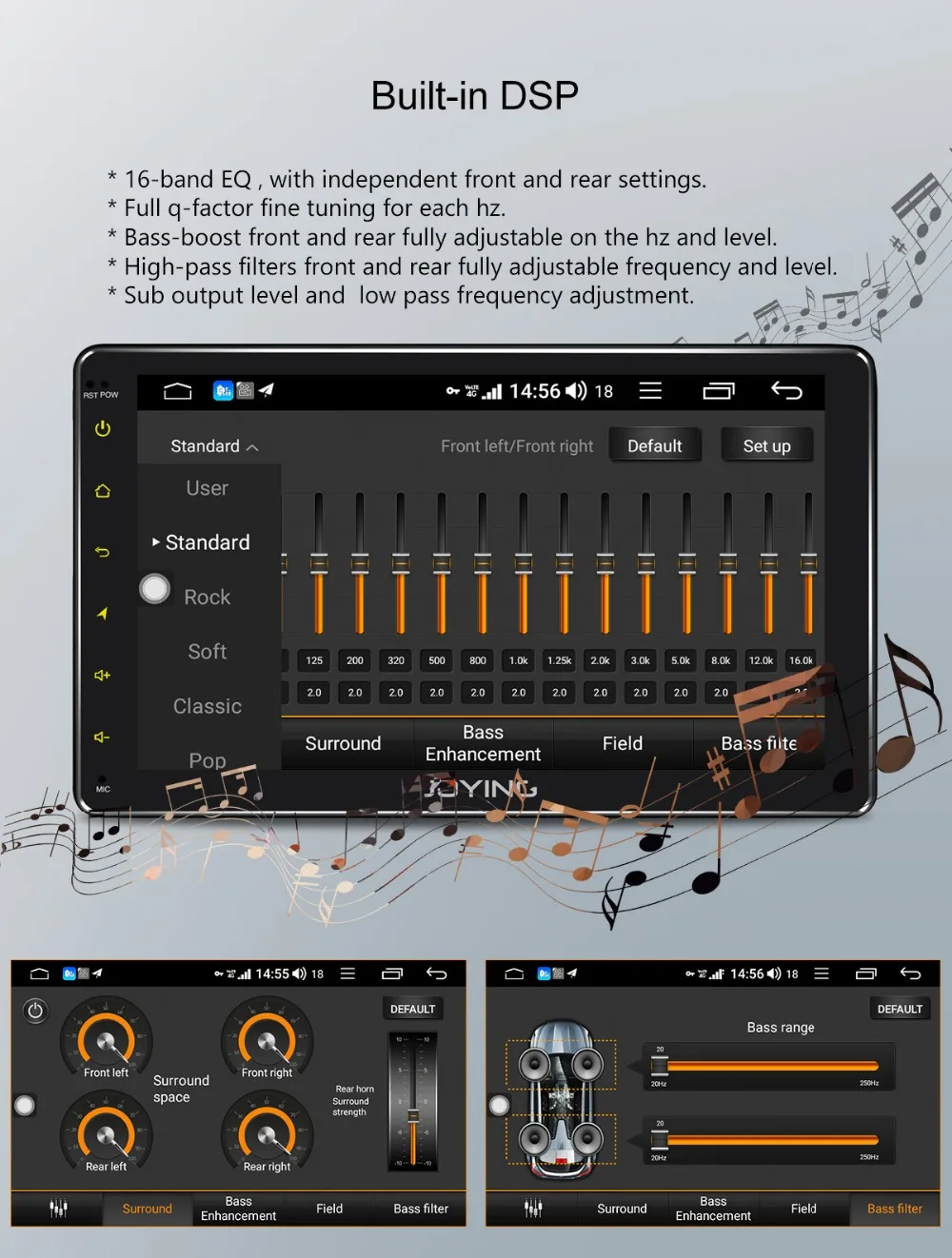 Best JOYING 2 din car radio Android 8.1 Octa Core 8 inch 1024*600 Support 4G fast boot DSP SWC GPS Navigation universal car radio HD 14