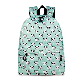 

Cute Panda Printed Backpack Teenager Travel Laptop Daypack School Bookbag for Women Girls