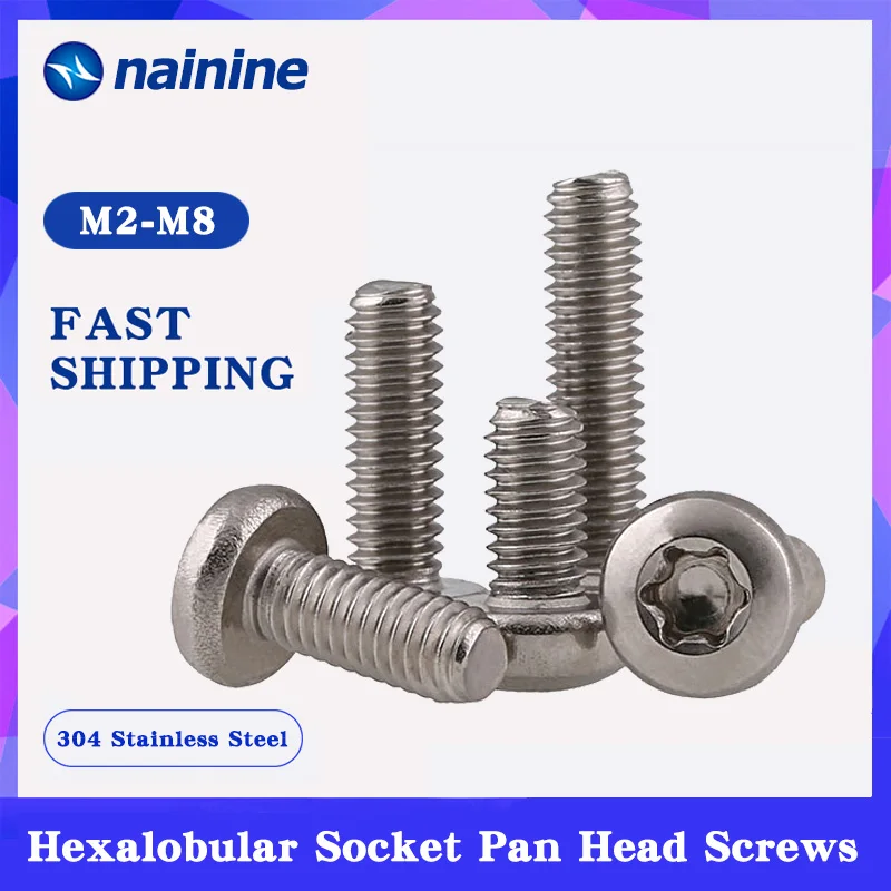 GB2672 [M2 M10] ISO14583 Six Lobe 304 нержавеющая сталь поворотная головка Torx машина