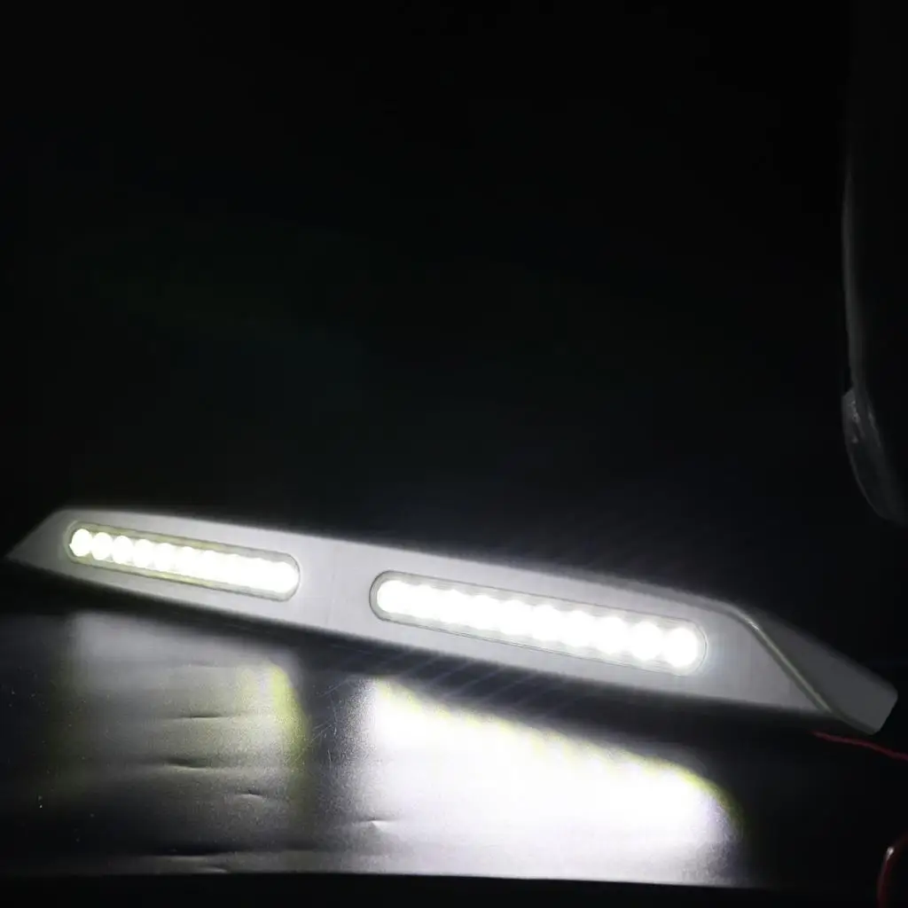 12V RV 20 LED Awning Porch Light Waterproof Motorhome Caravan Exterior Wall Lamps Light Bar for RV Van Camper Silver
