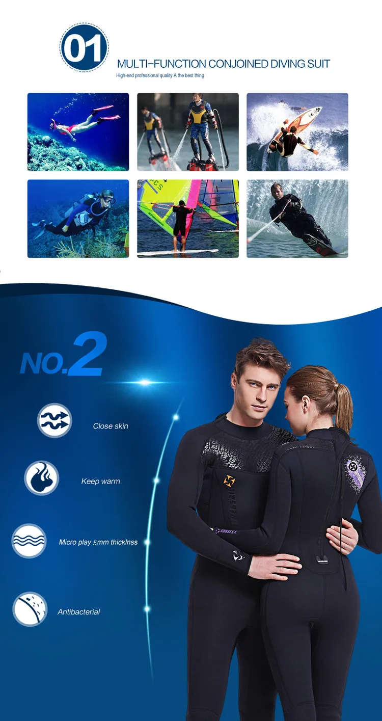 Dive& sail 5 мм для мужчин и женщин полный гидрокостюм для серфинга дайвинга купальник утолщенный термальный Сноркелинг серфинг купальный костюм