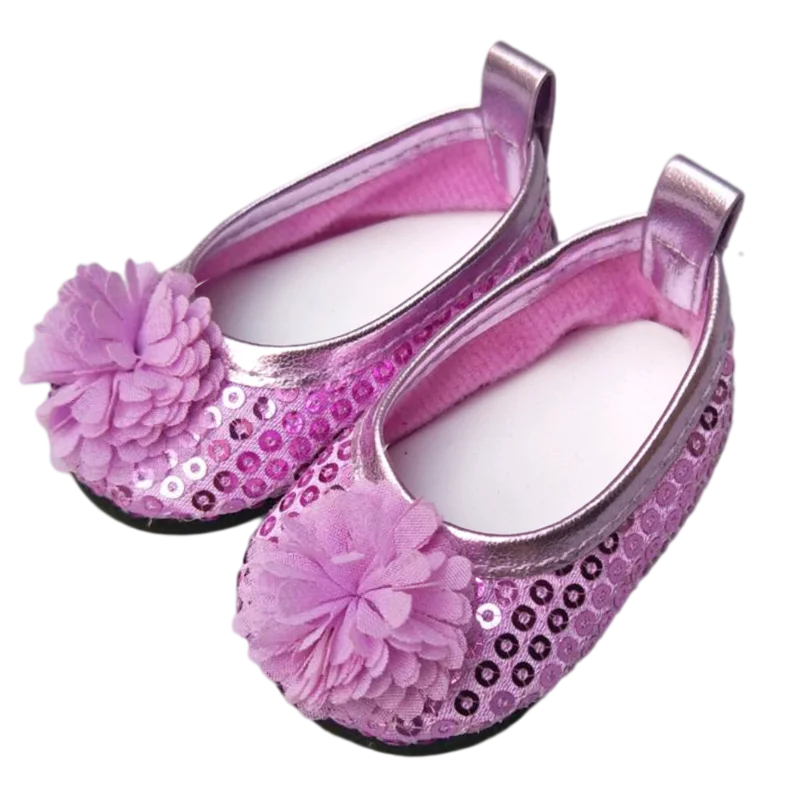 Purple 18Inch Doll Shoes for 43CM Baby Doll Sandals SG Y7B8 F1U2 V7S7 