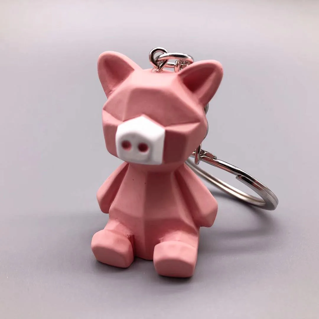 1 шт. милые аниме из мультфильмов брелок с изображением животных для женщин девочек мода Панда Кролик Единорог, динозавр олень коала ювелирный держатель ключей дети ключи K120
