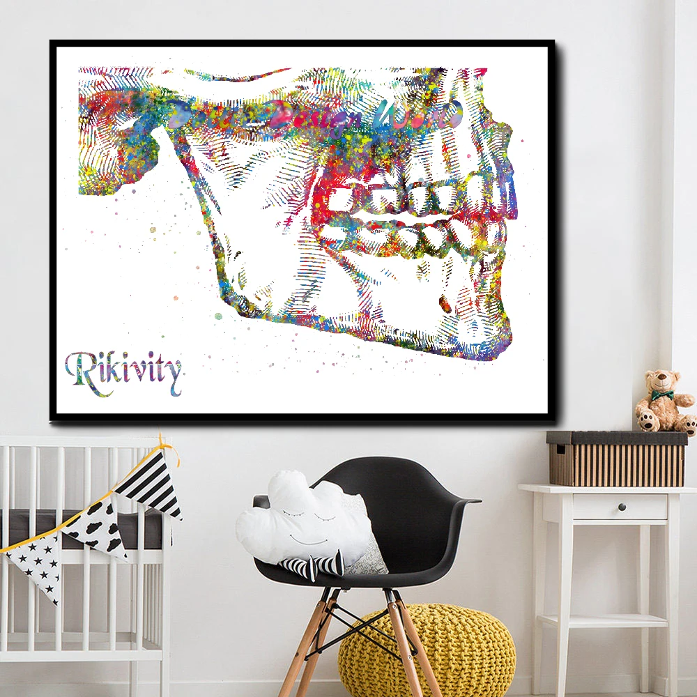 Rikivity человека анатомический плакат печать холст картина медицинский