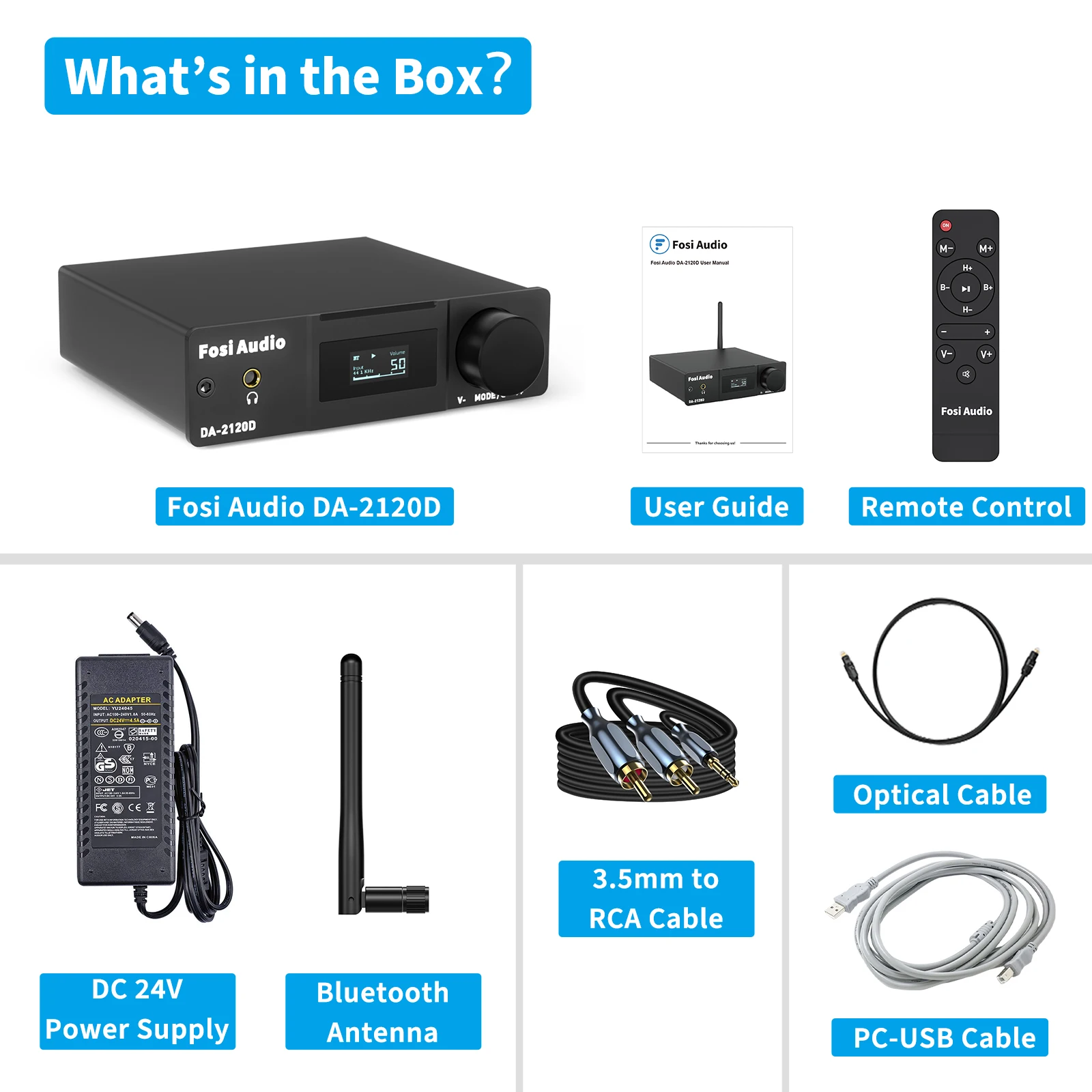 Fosi Audio Da2120d Bluetooth Amplifier Audio 2.1ch Stereo Fosi Audio Da2120d Bluetooth Amplifier Audio 2.1ch Stereo