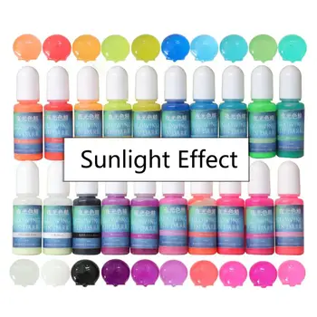 

20 Colors Glowing in Dark Epoxy Resin Pigment Kit Luminous Colorant Liquid Resin Dye Jewelry Making