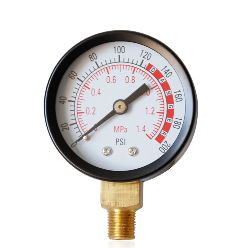 Y50 Radial Pressure Gauge Dual Scale 2&quot Dial Hydraulic Fluid Meter Measuring Tool for Air Compressor | Инструменты