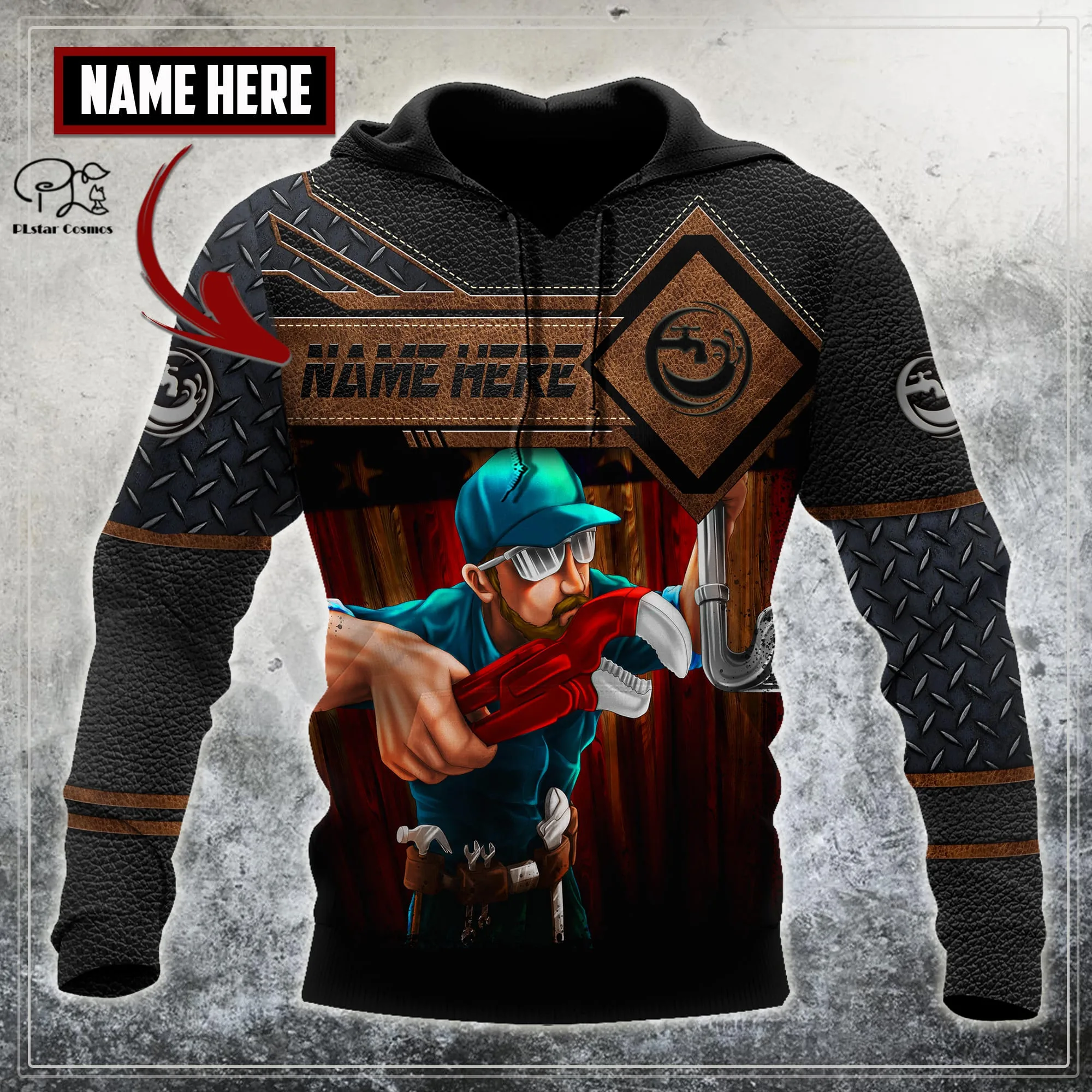 

PLstar Cosmos 3DPrinted Newest Plumber Worker Custom Name Job Art Unique Hrajuku Streetwear Unisex Casual Hoodies/Zip/Sweatshirt