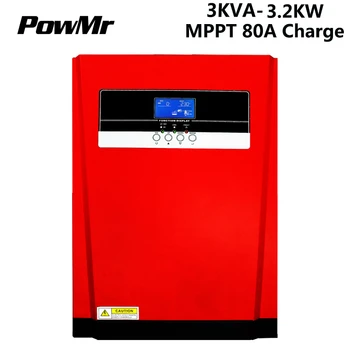 

3KVA 3.2KW 220VAC Off Grid Tie Hybrid Solar Inverter 80A MPPT Solar Controller WIFI Monitor Work Without Battery VM-3KVA 3200W