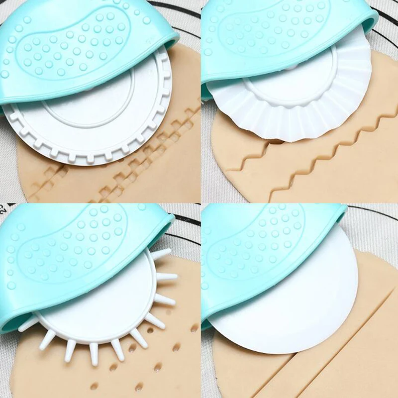 Kitchen Pizza Pastry Lattice Cutter Pastry Pie Decor Cutter Plastic Wheel Roller For Pie Crust Baking Cutter Tools