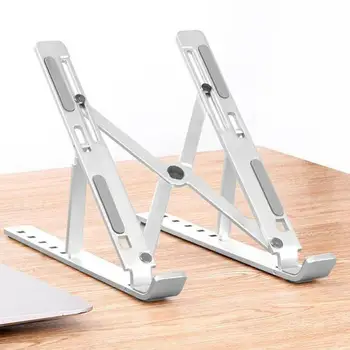 

Aluminum Alloy Adjustable Laptop Stand Folding Portable for Notebook MacBook Computer Bracket Lifting Cooling Holder Non-slip