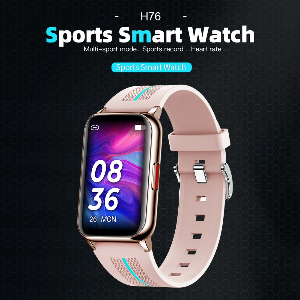 H76 Fashion Smart Watch Sport Bracelet Blood Pressure Heart Rate Monitor IP68 Waterproof Pedometer Sport Watch Fitness Tracker