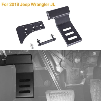 

Metal Car Interior Decoration Driver Side Pedal Left Side Foot Pegs Kick Dead Pedal Panel Steel Foot Rest for 2018 Jeep Wrangler