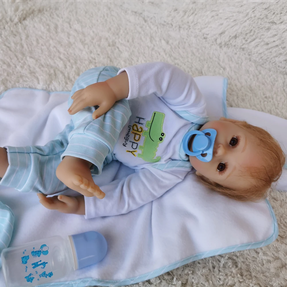 OtardDDolls Reborn 2" 50 см bebe мягкие силиконовые Reborn Baby Dolls виниловые игрушки куклы для девочек старые детские куклы с синей тканью