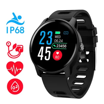 

S08 Men Sport Pedometer Smart Watch IP68 Waterproof Fitness Tracker Heart Rate Monitor Women Clock Smartwatch