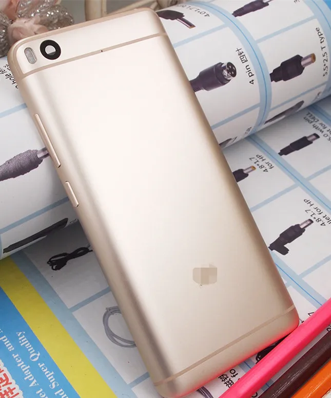 Подарок+ задняя крышка для батареи xiaomi mi 5S+ боковой ключ для xiaomi mi 5S, запасные части для ремонта - Цвет: gold