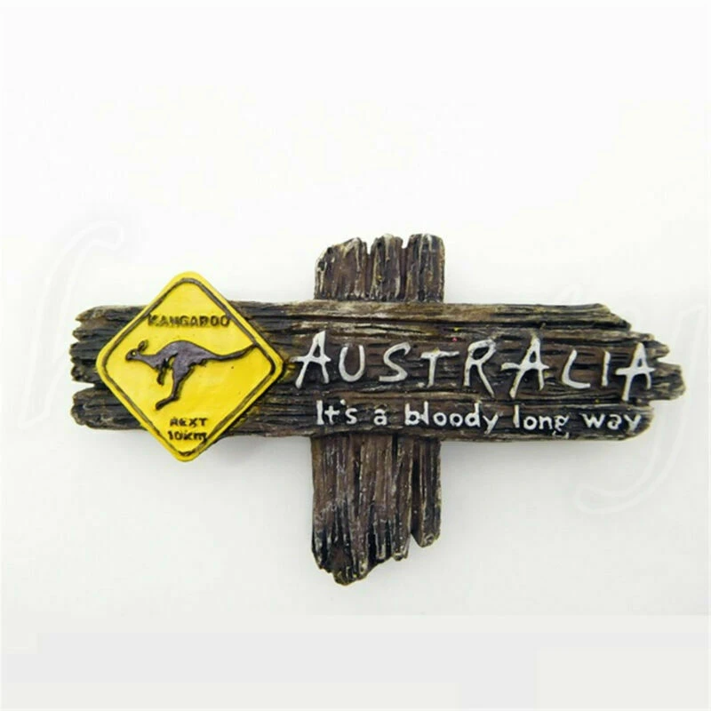 New Bloody Long Way Australia Kangaroo Resin Souvenir 3D Fridge Magnet