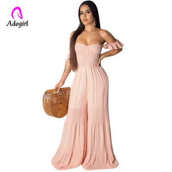

Off Shoulder Women Chiffon Jumpsuit Loose Long Romper Plus Size Jumpsuit Trouser Casual Fashion Streetwear Outfits Soft Overalls