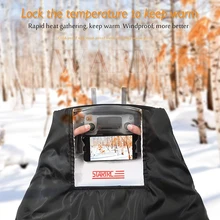 Зимние домашние теплые перчатки утепленные Черные Водонепроницаемые холодное покрытие с прозрачным окном для игр и просмотра фильмов