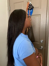 Mishell 30 32 34 40 pulgadas pelo recto malayo de la armadura mechones con Frontal extensiones de cabello humano mechones con cierre Frontal