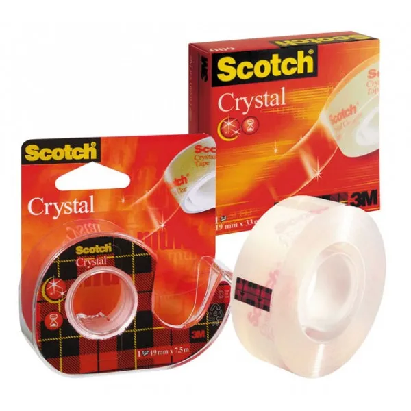 Клейкая лента канцелярская 3m scotch 600 7100027388 кристально-прозрачная шир.19мм дл.33м |