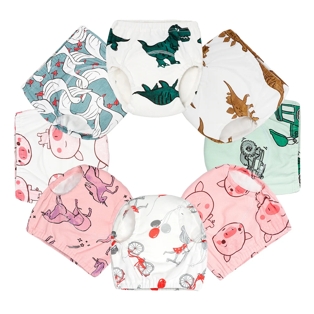 

YOOAP Cute Kids Nappy Cotton Underwear Training Pants Toilet Potty Baby Cloth Diaper Cover boys underwear boy cute panties