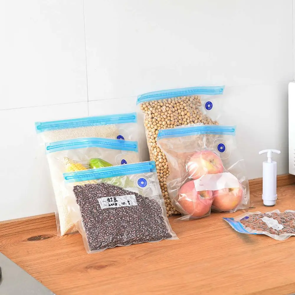 

10pcs Vacuum Sealer Bags With Sealer Kitchen Food Vacuum Packer Storage Bags