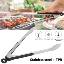 Нержавеющая сталь щипцы для барбекю нескользящий зажим кухонный инструмент для приготовления пищи салат гриль для еды инструменты анти-обжигающий хлеб 12 дюймов