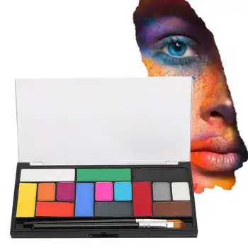 

Portable Water Soluble Body Painting Face Paint Pigment Brush DIY Halloween Cosmetic Tool Face Makeup Tools Set