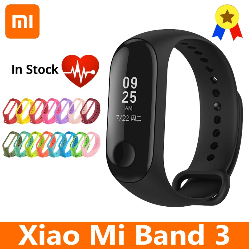 Origina Xiaomi mi band 3 глобальная версия фитнес-браслет трекер пульсометр mi band 3 Смарт-браслет для Android IOS