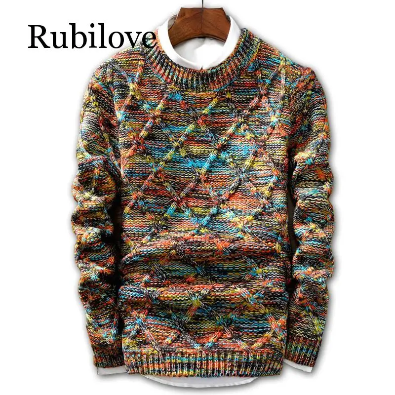 Sweater Men 2019 Brand fashion Pullover Sweater Male O-Neck stripe Slim Fit Knitting Mens Sweaters Man Pullover Men size 5XL