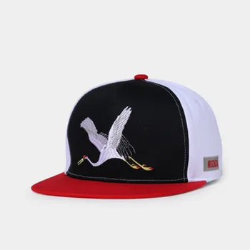 

Chinese wind crane embroidery color stitching hip hop hat cap men and women general tide brand baseball cap sports cap F43