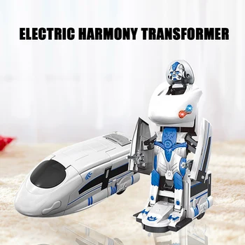 

Deformation Train Robot Models Kids Pretend Play Toys Electronic Action Figure Transformation Car Toys for Kids
