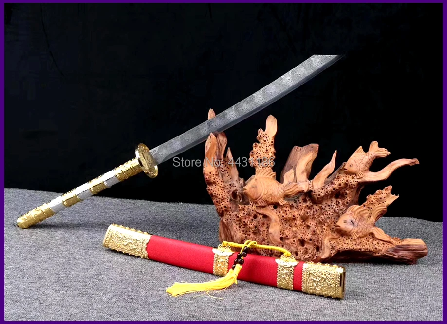 Для китайского кунг-фу меч Broadsword WuShu Da Dao сильный высокий клинок из марганцевой стали острый нож боевой меч династии Цин