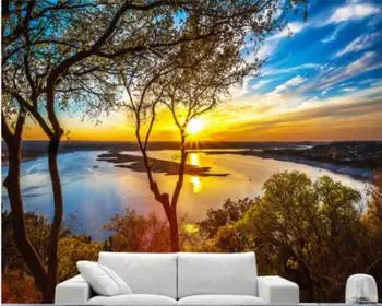 

Wallpaper wall 3 d sunny sunset beautiful 3d photo wallpaper papier peint mural 3d wallpaper 3d on the wall Vinyl wall