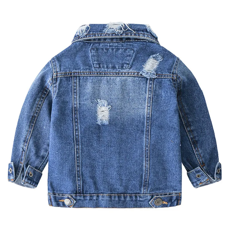 Spring New Fashion 3 4-10 12 Years Teenager Children Clothing Baby Coat Tops Handsome Kids Boys Autumn Holes Denim Jackets