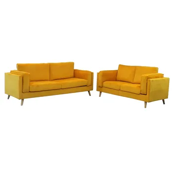 

Sofa set VALENTINO, 3 and 2 places, gold velvet