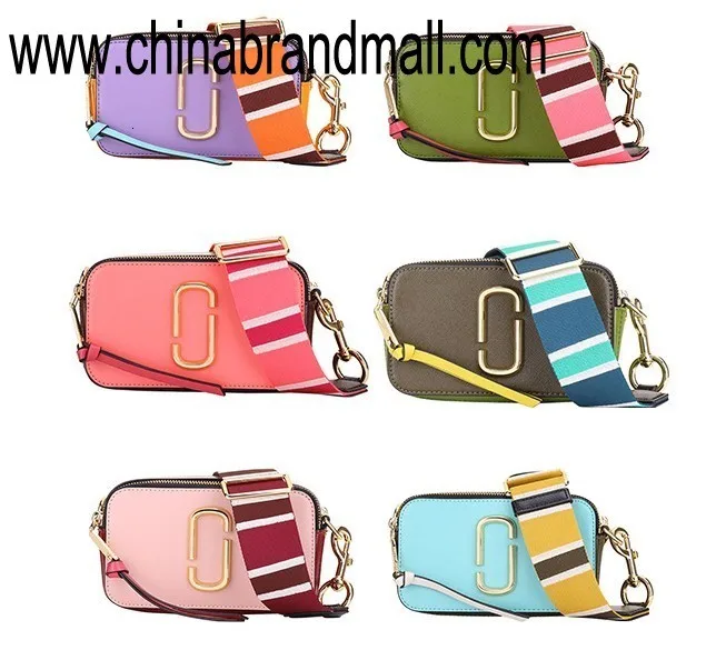 

2019 New Color Matching Camera Baotou Layer Cowhide Wide Shoulder Strap Shoulder Messenger Bag Fashion Leather Handbags