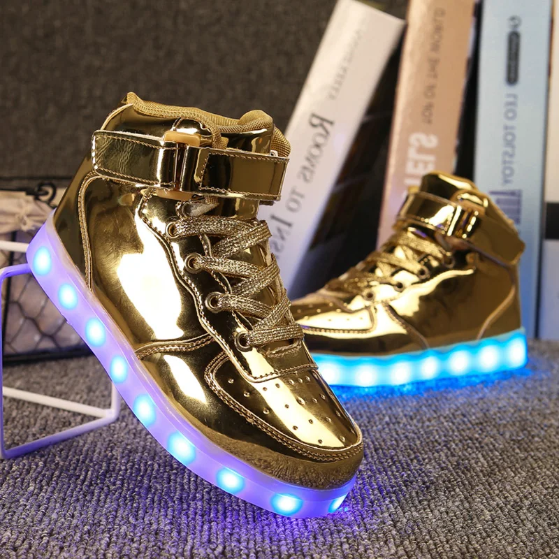 Men's Sneakers Kids Boots Girls Boys Footwear Summer 2023 Women Fashion Casual Outdoor Sports Flats Children LED Lighted Shoes