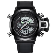 CURDDEN Mens Brand Dual Time Watches Fashion Lrather Rubber Band Waterproof Chronograph Business Watch Montres de Marque de Luxe Men's Watches CURDDEN Mens Brand Dual Time Watches Fashion Lrather Rubber Band Waterproof Chronograph Business Watch Montres de Marque de Luxe Men's Watches