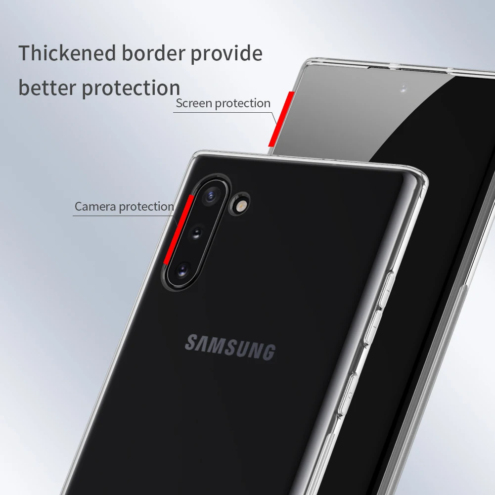 Для samsung Galaxy Note 10 TPU чехол ультра тонкий прозрачный мягкий силиконовый задняя крышка Nillkin Прозрачный чехол для samsung Note 10 Plus
