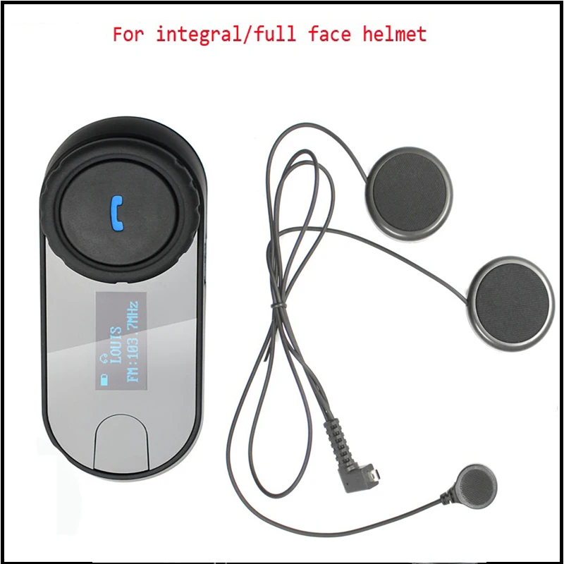 FreedConn TCOM-SC Bluetooth мотоциклетный шлем домофон гарнитура ЖК-экран с fm-радио+ мягкий наушник - Цвет: For Full Face Helmet