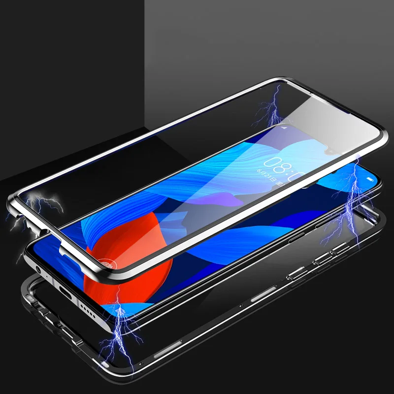 Полный корпус стеклянный Магнитный чехол для huawei Nova 5 5i pro металлический закаленное стекло задняя крышка для huawei Nova 5i Nova5 pro Чехол