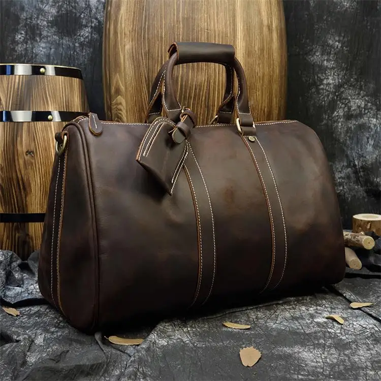 Brown 6 (45cm) MAHEU, мужская сумка для путешествий из натуральной кожи, большая сумка для путешествий, сумка для выходных, мужская сумка из воловьей кожи, дорожная сумка, ручная сумка, мужские сумки, большие, 60 см - Цвет: Brown 6 (45cm)