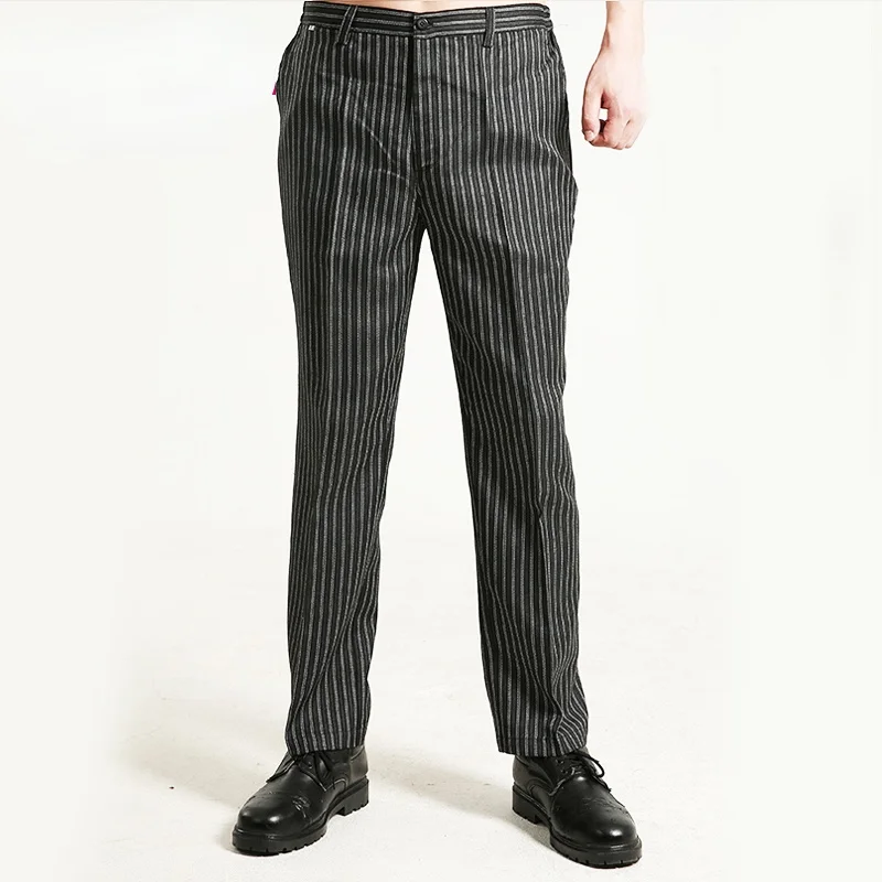 Black Chef Pants Restaurant Kitchen Staff Work Wear Trousers Loose Chefs Clothing Cooking Kitchen Clothes for Men