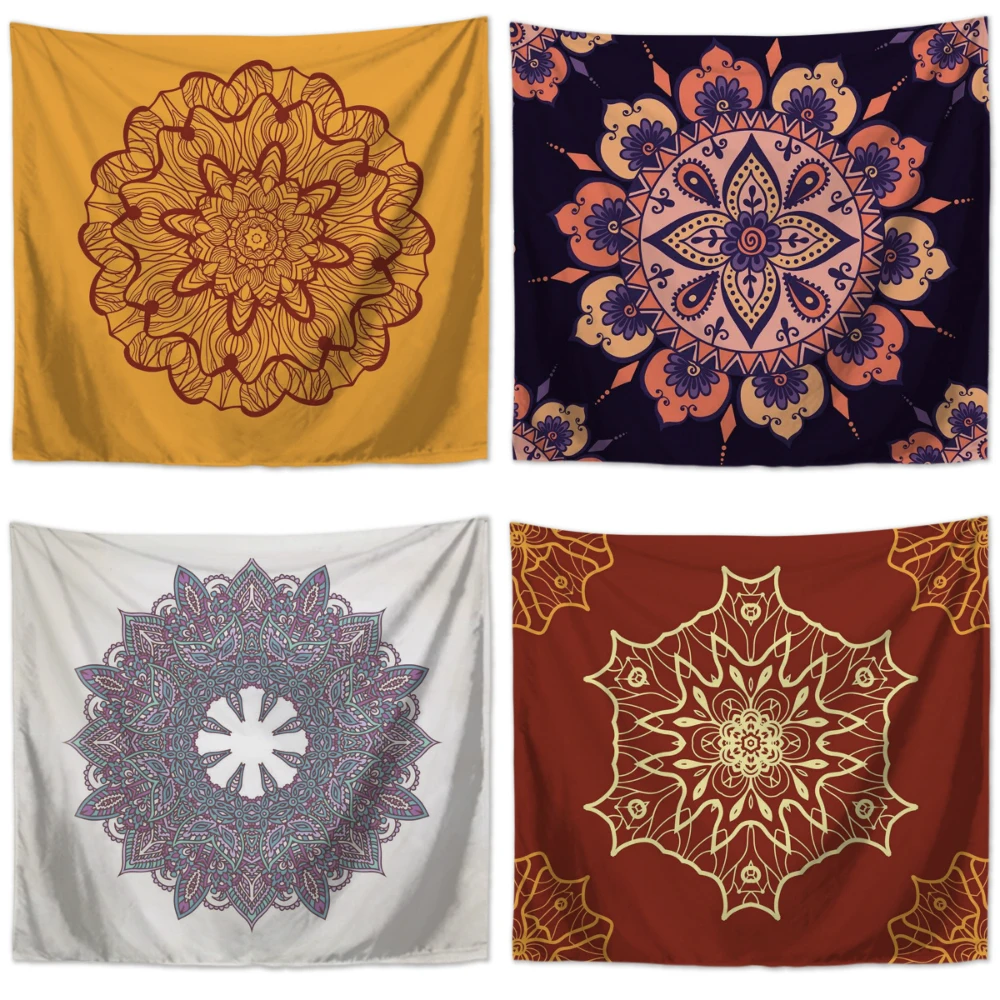 Lychee Mandala Series Printed Wall Hanging Tapestry Polyester Blanket Art Wall Carpet Home Decorative Tapestry