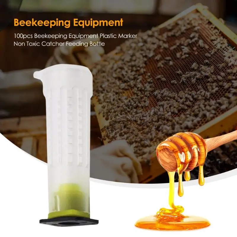 100 шт оборудование для пчеловодства пластиковый маркер нетоксичный Ловец бутылочка для кормления