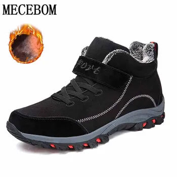 

Men Snow Boots Suede Big Size 39-48 Winter Keep Warm Ankle Boots Thicken Plush Snow Boots Thick Bottom Non-slip Men Shoes