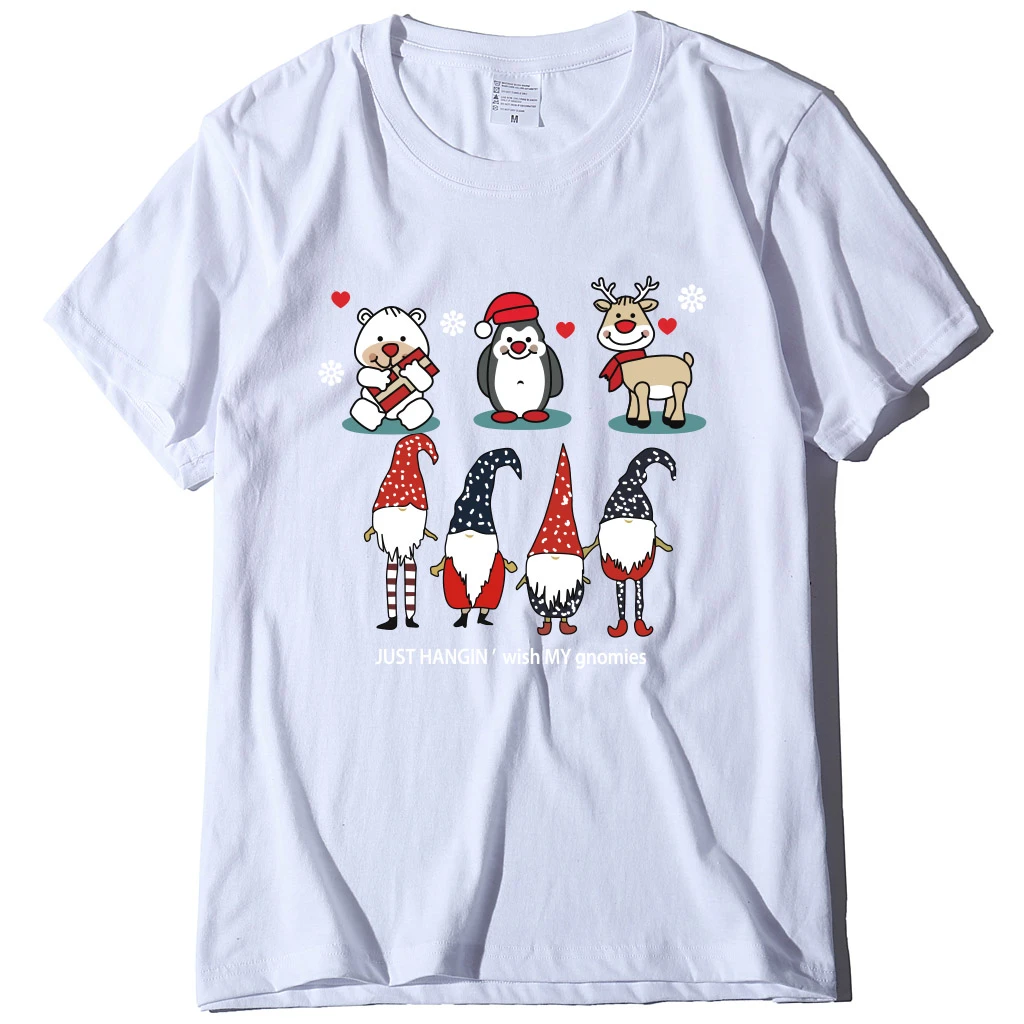 Camiseta De Navidad De Hillbilly Para Mujer Ropa De Navidad Camisetas Kawaii Con Estampado De Letras De My Gnomies Just Hangin Wish Ropa Bonita Para Mujer Camisetas Aliexpress